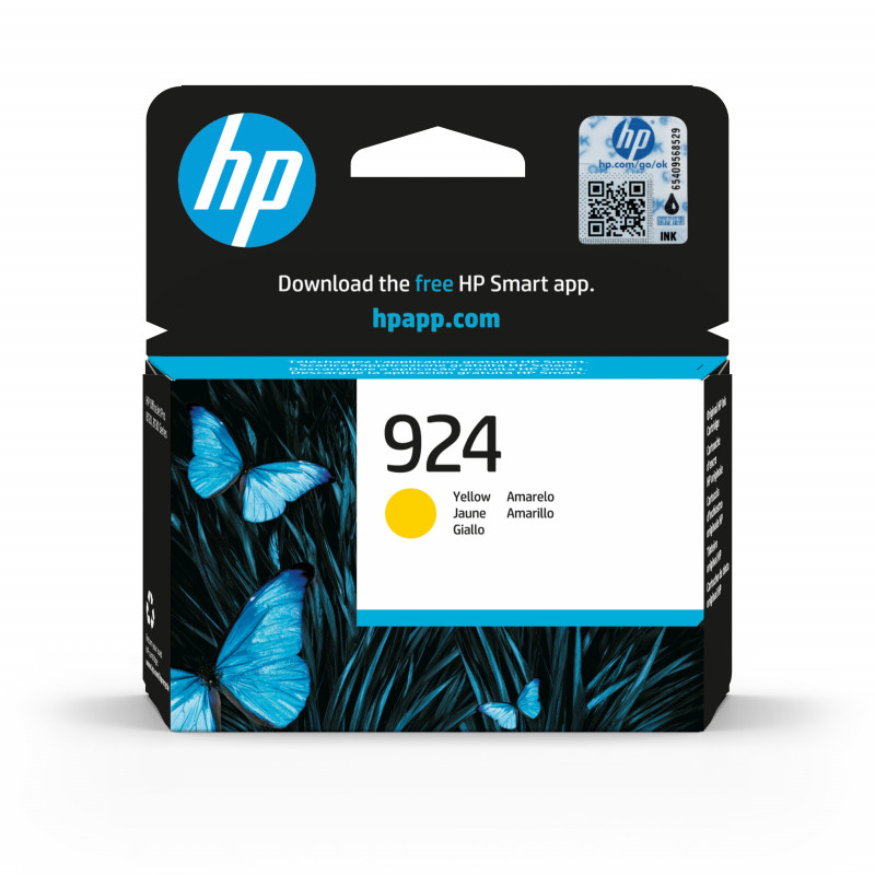 HP 924 keltainen alkuperäinen mustepatruuna