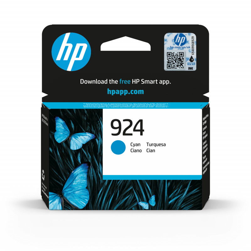 HP 924 syaani alkuperäinen mustepatruuna