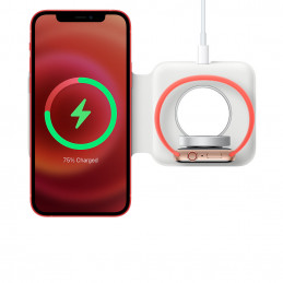 Apple MagSafe Duo Charger Kuulokkeet, Älypuhelin, Älykello Valkoinen USB Langaton lataaminen Sisätila