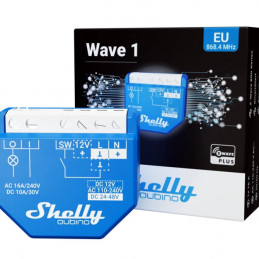 Shelly Qubino Wave 1 sähkökytkin Älykytkin Sininen