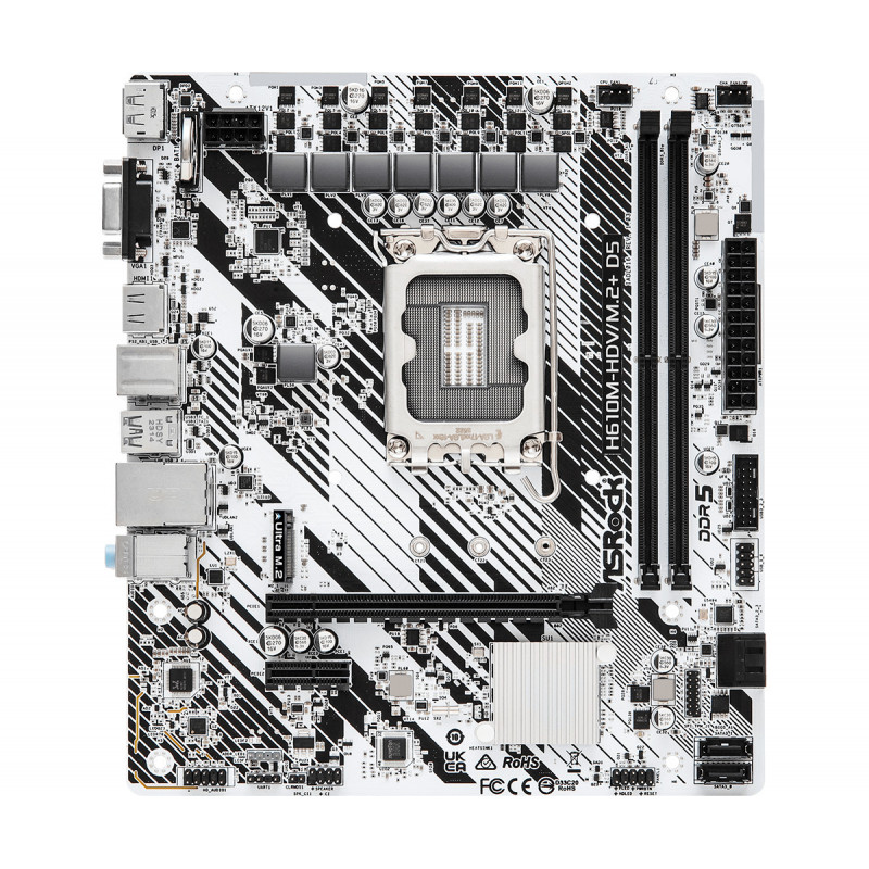 Asrock H610M-HDV M.2+ D5 Intel H610 LGA 1700 mikro ATX