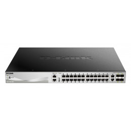 D-Link DGS-3130-30PS E verkkokytkin Hallittu L3 Gigabit Ethernet (10 100 1000) Power over Ethernet -tuki Harmaa