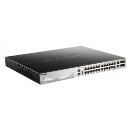 D-Link DGS-3130-30PS E verkkokytkin Hallittu L3 Gigabit Ethernet (10 100 1000) Power over Ethernet -tuki Harmaa