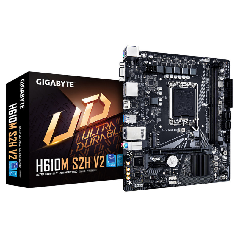 Gigabyte H610M S2H V2 emolevy Intel H610 Express LGA 1700 mikro ATX