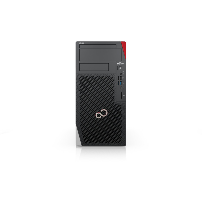 Fujitsu CELSIUS W5012 Intel® Core™ i7 i7-12700 16 GB DDR5-SDRAM 512 GB SSD Windows 11 Pro Työpöytä Työasema Musta, Punainen