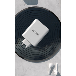 DUDAO A140 140W GaN Adapter Universaali Valkoinen AC Pikalataus Sisätila