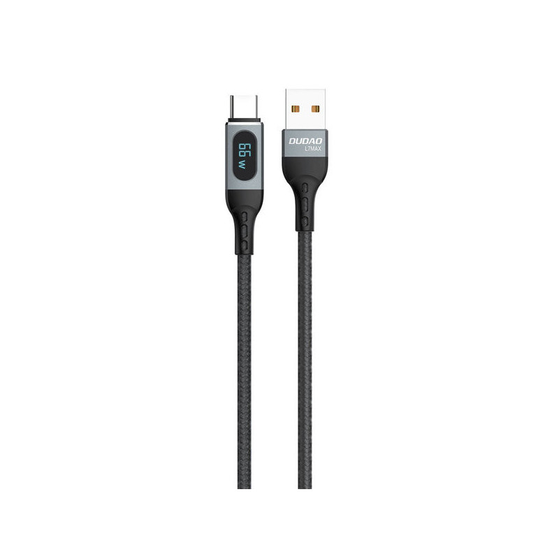 DUDAO Kabel USB USB-A - USB-C 1 m Czarny 6973687243678 - Kabel - Digital Daten USB-kaapeli USB A USB C Musta