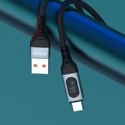 DUDAO Kabel USB USB-A - USB-C 1 m Czarny 6973687243678 - Kabel - Digital Daten USB-kaapeli USB A USB C Musta