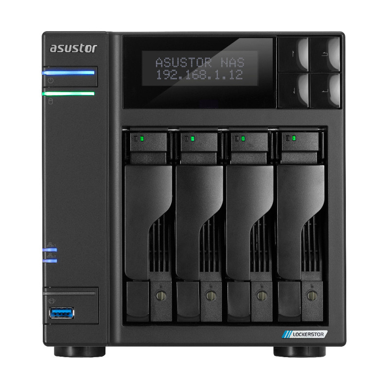 Asustor LOCKERSTOR 4 Gen2 (AS6704T) NAS Työpöytä Ethernet LAN Musta N5105