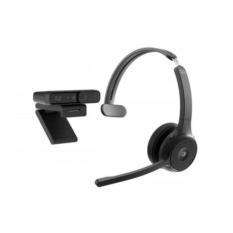 Cisco BUN-721+CAMD-C-WW kuulokkeet ja kuulokemikrofoni Langaton Pääpanta Toimisto puhelukeskus Bluetooth Latausteline Musta