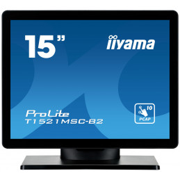 iiyama ProLite T1521MSC-B2 tietokoneen litteä näyttö 38,1 cm (15") 1024 x 768 pikseliä XGA LED Kosketusnäyttö Pöydän pinta Musta
