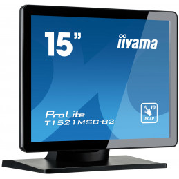 iiyama ProLite T1521MSC-B2 tietokoneen litteä näyttö 38,1 cm (15") 1024 x 768 pikseliä XGA LED Kosketusnäyttö Pöydän pinta Musta