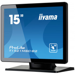 iiyama ProLite T1521MSC-B2 tietokoneen litteä näyttö 38,1 cm (15") 1024 x 768 pikseliä XGA LED Kosketusnäyttö Pöydän pinta Musta