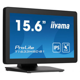 iiyama ProLite T1633MSC-B1 tietokoneen litteä näyttö 39,6 cm (15.6") 1920 x 1080 pikseliä Full HD LCD Kosketusnäyttö Musta