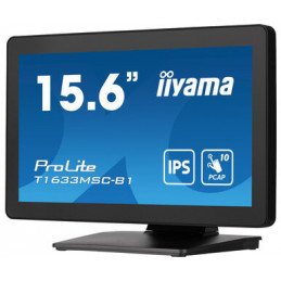 iiyama ProLite T1633MSC-B1 tietokoneen litteä näyttö 39,6 cm (15.6") 1920 x 1080 pikseliä Full HD LCD Kosketusnäyttö Musta