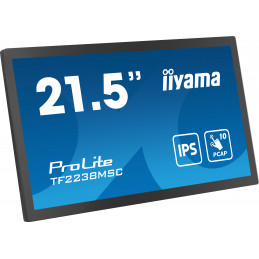 iiyama PROLITE Digitaalinen A-taulu 55,9 cm (22") LED 600 cd m² Full HD Musta Kosketusnäyttö
