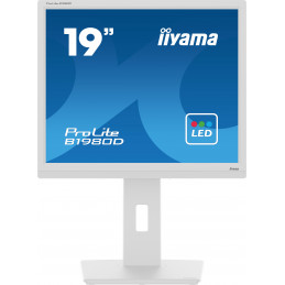 iiyama ProLite B1980D-W5 tietokoneen litteä näyttö 48,3 cm (19") 1280 x 1024 pikseliä SXGA LCD Valkoinen