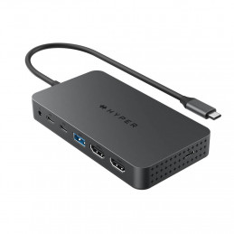 Targus HyperDrive Next Dual USB Type-C Harmaa