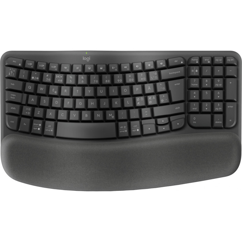 Logitech Wave Keys for Business näppäimistö RF Wireless + Bluetooth QWERTY Tanska, Suomi, Norjalainen, Ruotsi Grafiitti