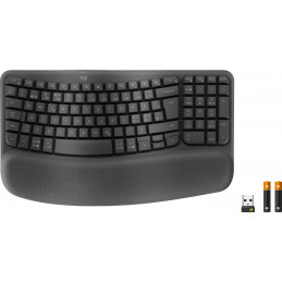 Logitech Wave Keys for Business näppäimistö RF Wireless + Bluetooth QWERTY Tanska, Suomi, Norjalainen, Ruotsi Grafiitti
