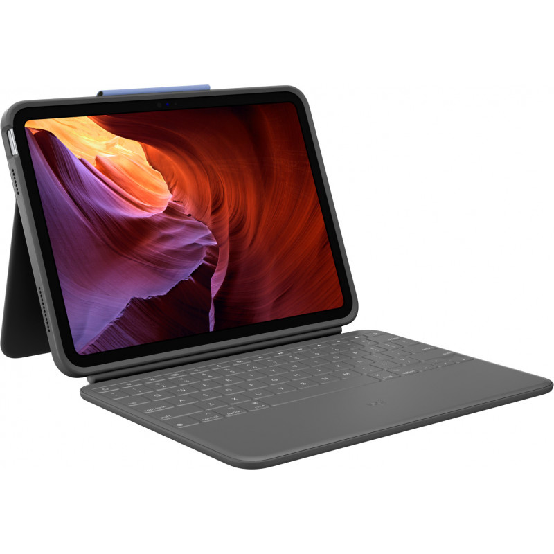 Logitech Rugged Folio Grafiitti Smart Connector QWERTY Tanska, Suomi, Norjalainen, Ruotsi