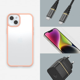 OtterBox React matkapuhelimen suojakotelo 17 cm (6.7") Suojus Persikka, Läpinäkyvä
