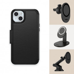 OtterBox Strada matkapuhelimen suojakotelo 17 cm (6.7") Folio-kotelo Musta