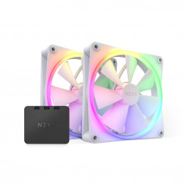 NZXT F140 RGB TWIN Tietokonekotelo, Suoritin Tuuletin 14 cm Valkoinen 2 kpl