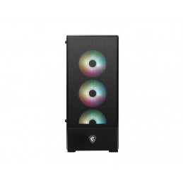 MSI MAG FORGE 112R tietokonekotelo Midi Tower Musta, Läpinäkyvä