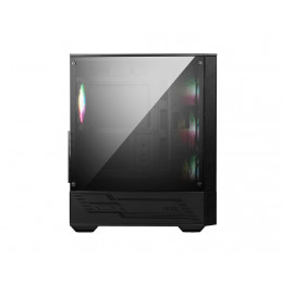 MSI MAG FORGE 112R tietokonekotelo Midi Tower Musta, Läpinäkyvä