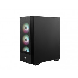 MSI MAG FORGE 112R tietokonekotelo Midi Tower Musta, Läpinäkyvä