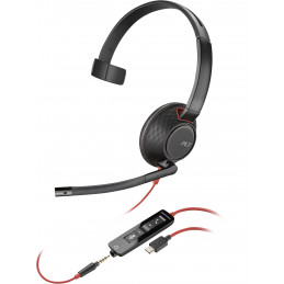 POLY Blackwire C5210 -USB-C-kuulokemikrofoni + johtokaapeli