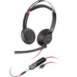 POLY Blackwire C5220 -USB-C-kuulokemikrofoni + johtokaapeli (tukkupakkaus)