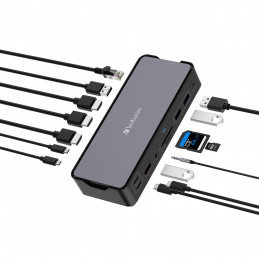 Verbatim CDS-15 Langallinen USB 3.2 Gen 1 (3.1 Gen 1) Type-C Musta, Harmaa