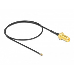 DeLOCK 12658 koaksiaalikaapeli 0,35 m RP-SMA MHF 4L LK Musta