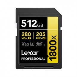 Lexar Professional 1800x 512 GB SDXC UHS-II Luokka 10