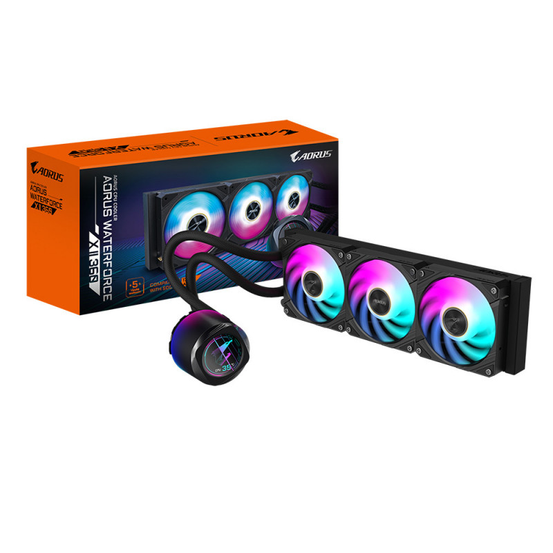 Gigabyte AORUS WATERFORCE X II 360 Suoritin All-in-one-nesteenjäähdytin 12 cm Musta