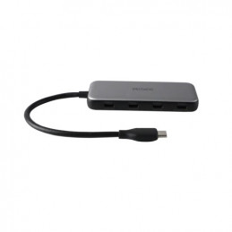 Deltaco USBC-HUB204 keskitin USB Type-C 5000 Mbit s Harmaa