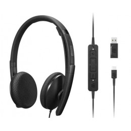 Lenovo 4XD1M45626 kuulokkeet ja kuulokemikrofoni Langallinen Pääpanta USB Type-C Musta