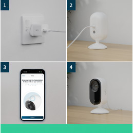 Arlo ESSENTIAL 2 2K Indoor CAMERA 2pack IP-turvakamera Sisätila Pöytä Seinä