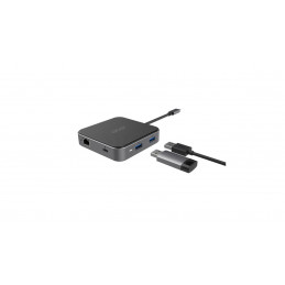 Acer HP.DSCAB.013 kannettavien tietokoneiden telakka ja porttitoistin Langallinen USB 3.2 Gen 1 (3.1 Gen 1) Type-C Hiili, Hopea
