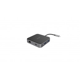 Acer HP.DSCAB.013 kannettavien tietokoneiden telakka ja porttitoistin Langallinen USB 3.2 Gen 1 (3.1 Gen 1) Type-C Hiili, Hopea