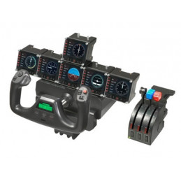 Logitech G Flight Instrument Panel Musta USB 2.0 Lentosimulaattori Analoginen Digitaalinen PC