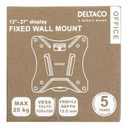 Deltaco ARM-0100 monitorin kiinnike ja jalusta 68,6 cm (27") Musta Seinä