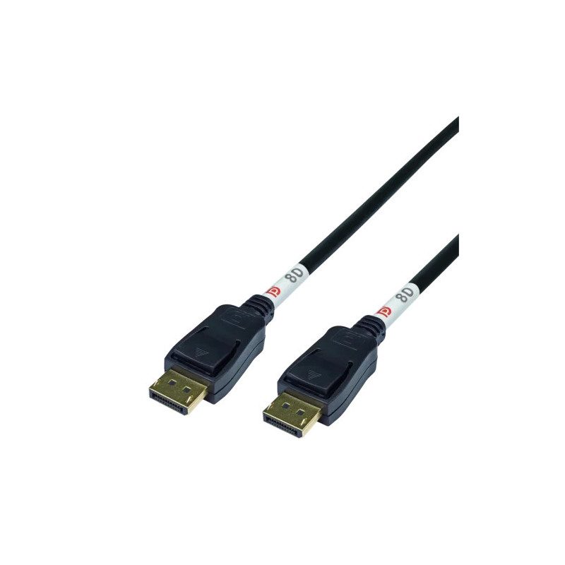 Deltaco DP80-1010 DisplayPort-kaapeli 1 m Musta
