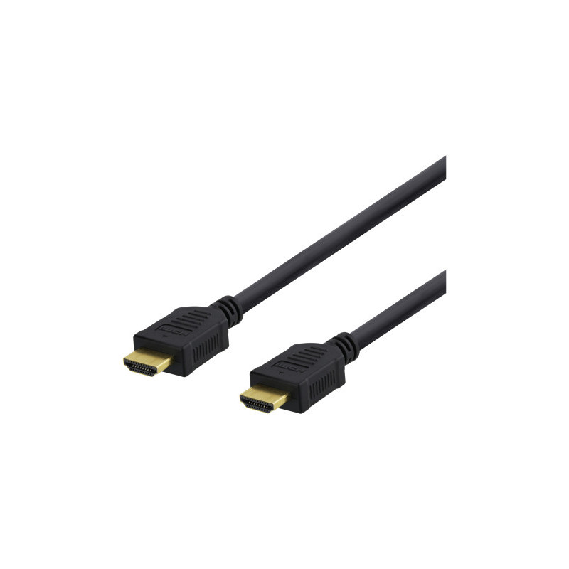 Deltaco HDMI-1050D HDMI-kaapeli 5 m HDMI-tyyppi A (vakio) Musta