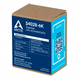 ARCTIC S4028-6K Tietokonekotelo Tuuletin 4 cm musta 1 kpl