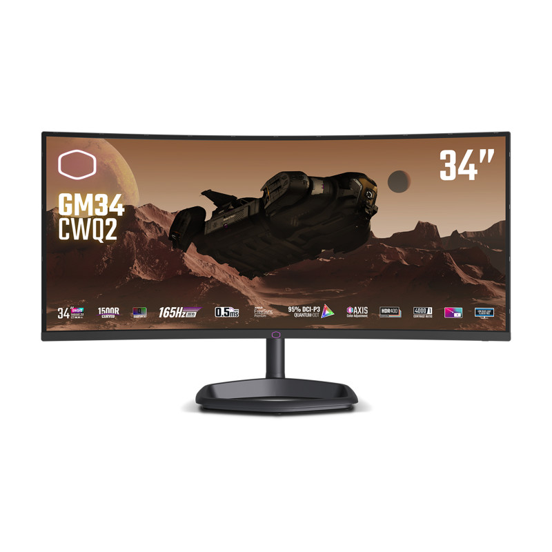 Cooler Master Gaming GM34-CWQ2 LED display 86,4 cm (34") 3440 x 1440 pikseliä UltraWide Quad HD musta