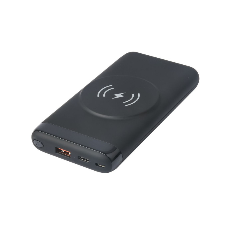 eSTUFF ES641042 akku- ja paristolaturi Litium polymeeri (LiPo) 10000 mAh Langaton lataaminen musta