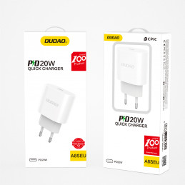 DUDAO EU Charger PD 20W Fast Type C white Universaali Valkoinen AC Pikalataus Sisätila